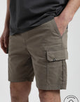 Short hombre Travel olivo - Algodón orgánico