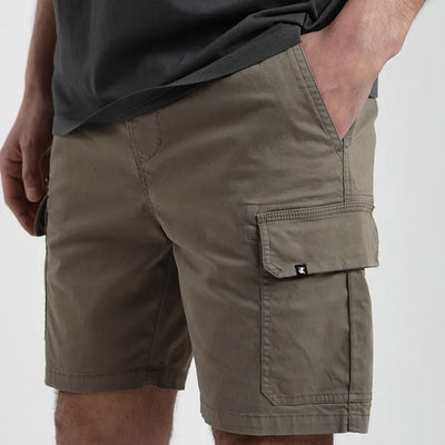 Short hombre Travel olivo - Algodón orgánico