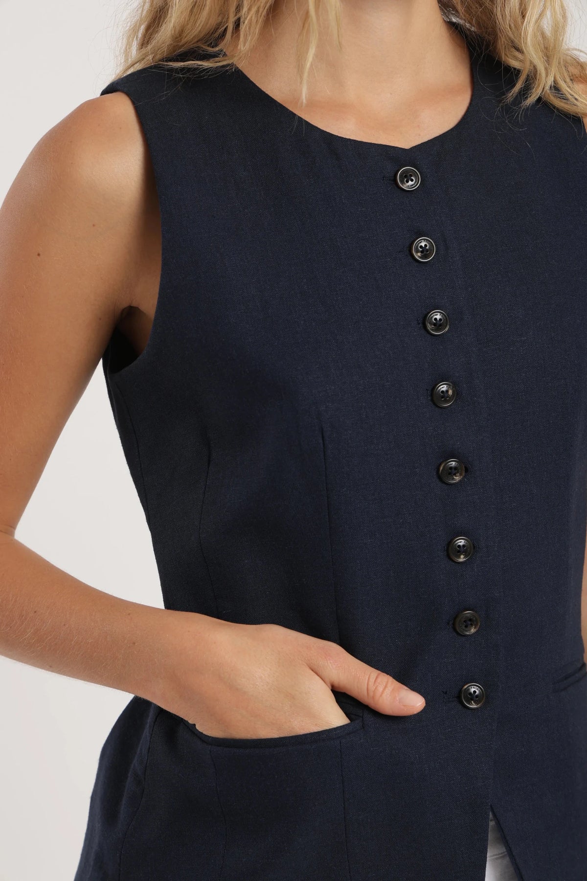 Vest mujer olivia azul Froens