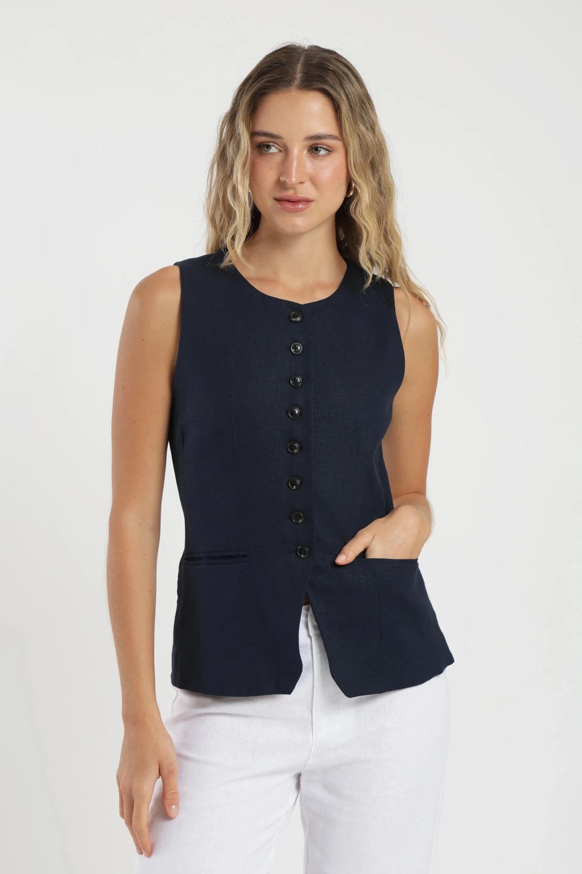 Vest mujer olivia azul Froens