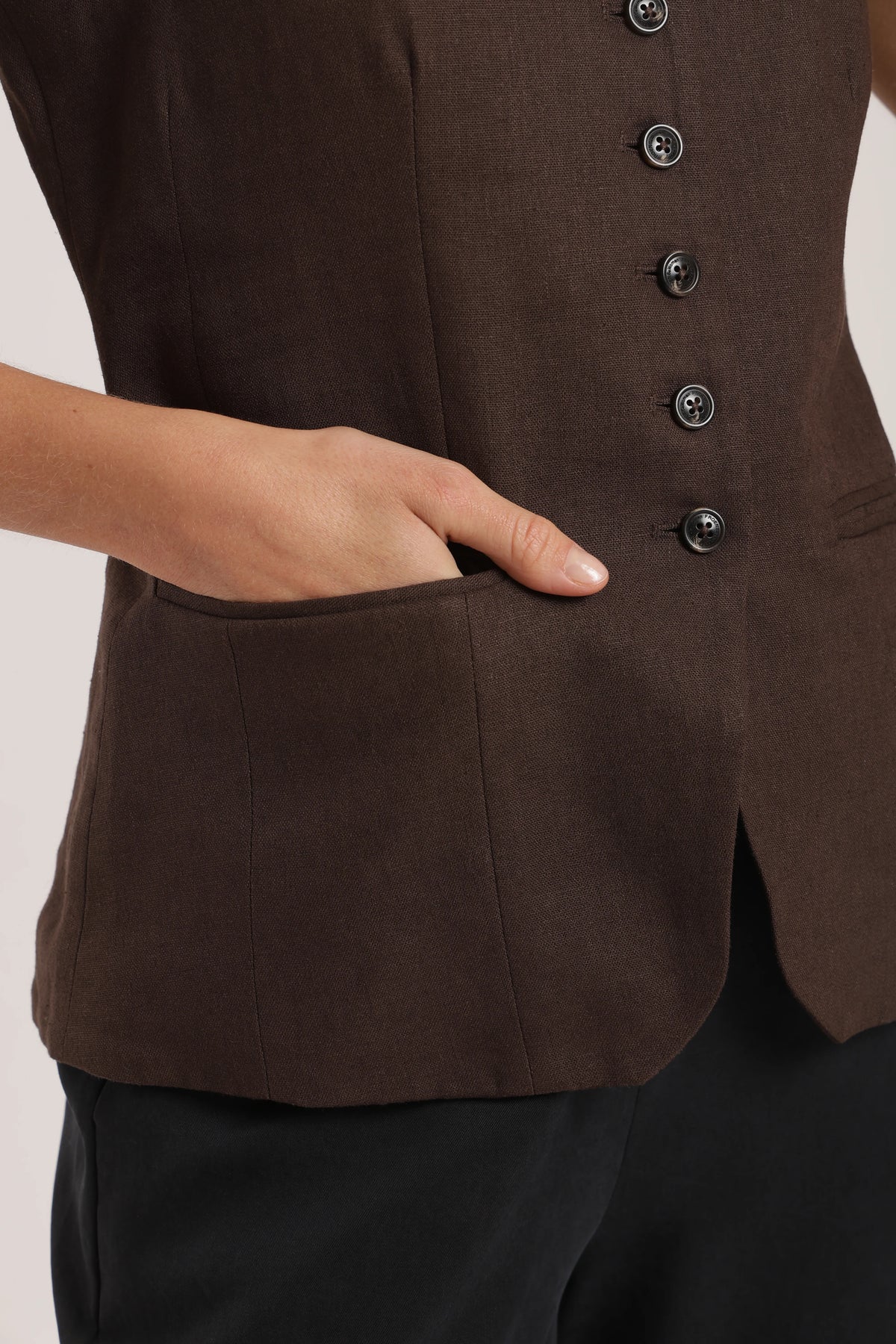 Vest mujer olivia café Froens