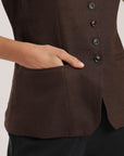 Vest mujer olivia café Froens