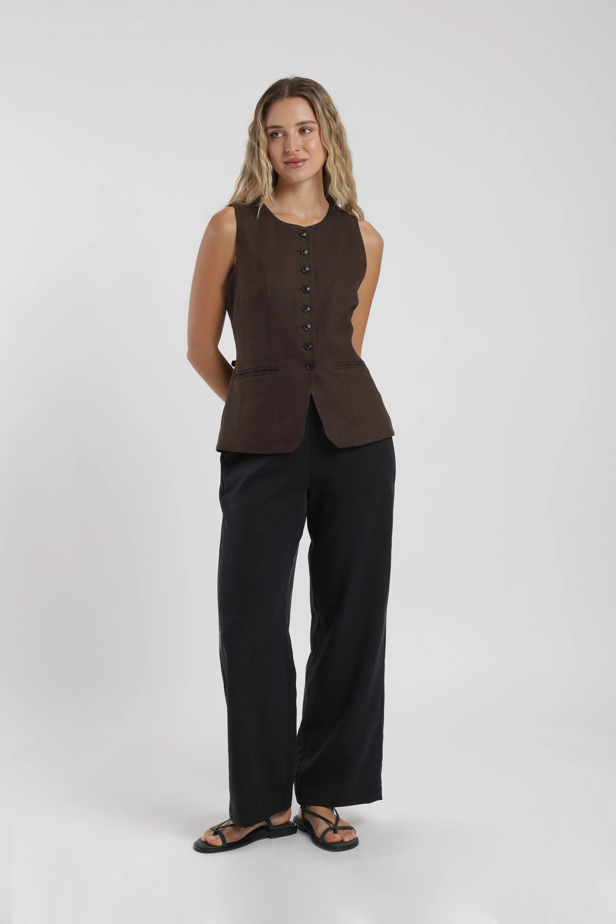 Vest mujer olivia café Froens