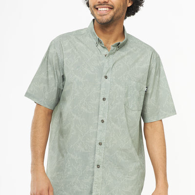 Camisa manga corta Texture pez verde