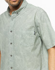 Camisa manga corta Texture pez verde