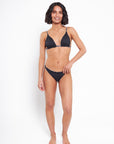Bikini Tropez negro reversible - Poliéster reciclado