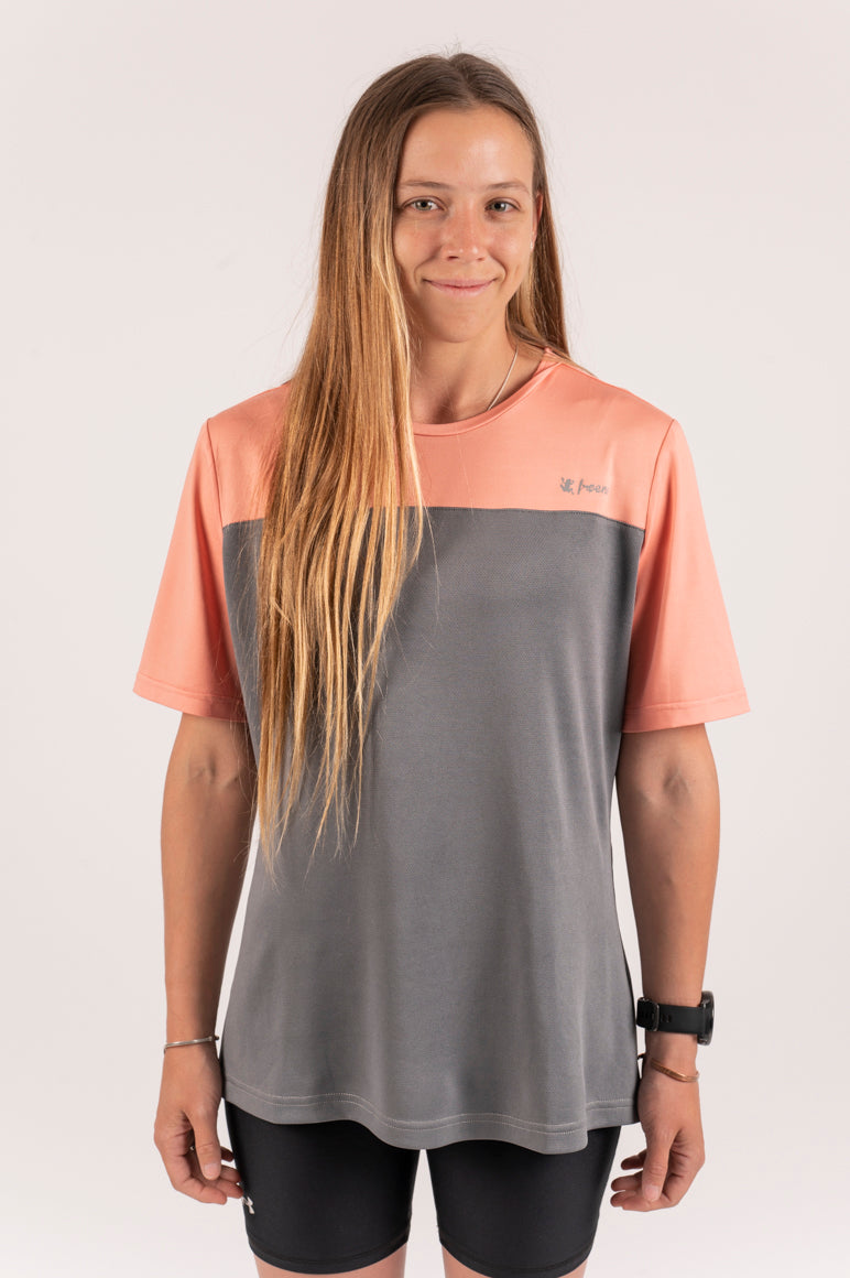 Polera mujer MTB rosado Poli ster reciclado