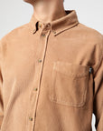 Camisa manga larga classic Corduroy beige - Algodón orgánico