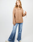 Chaleco mujer Hoodie camel