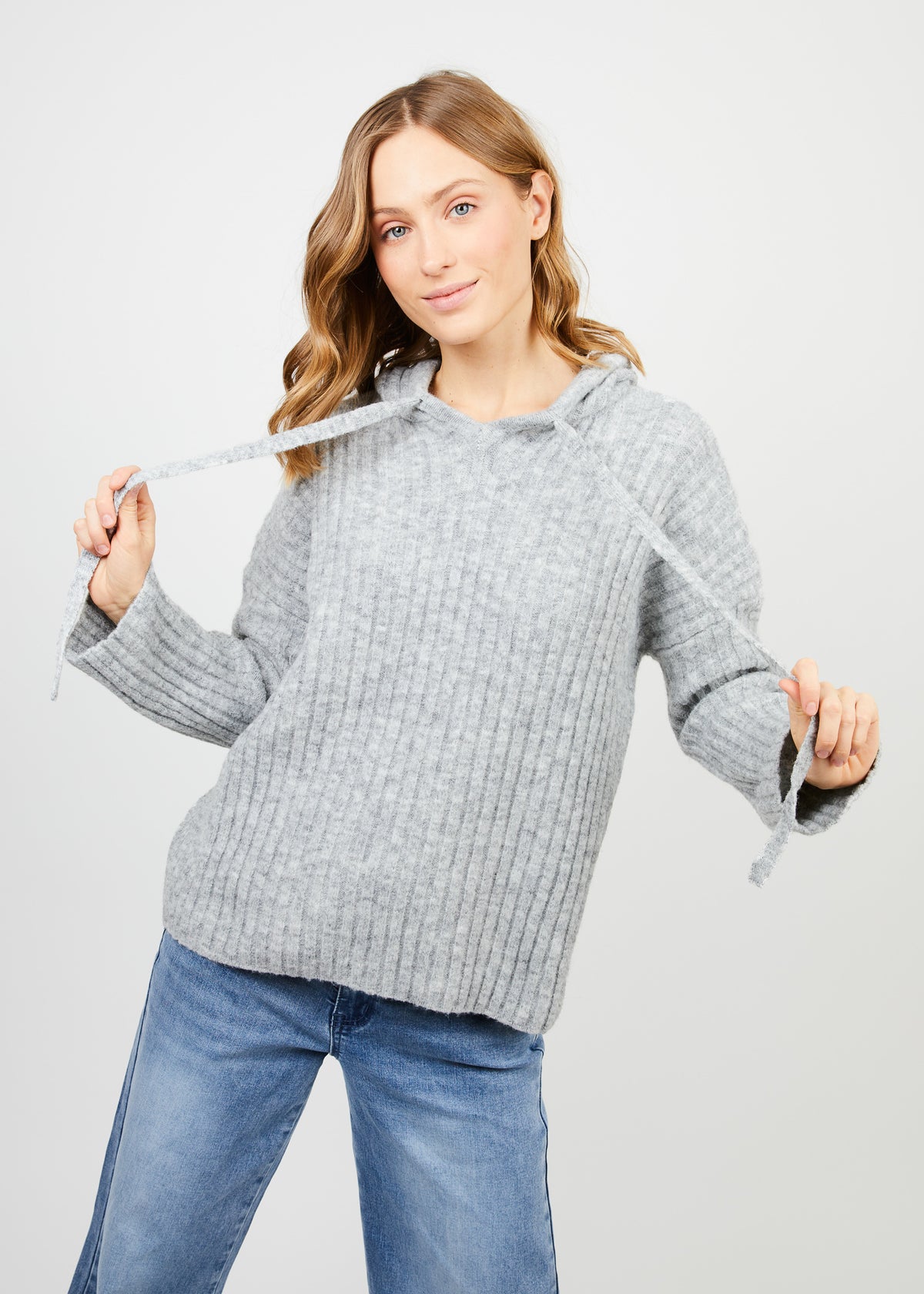 Chaleco mujer hoodie gris - XS