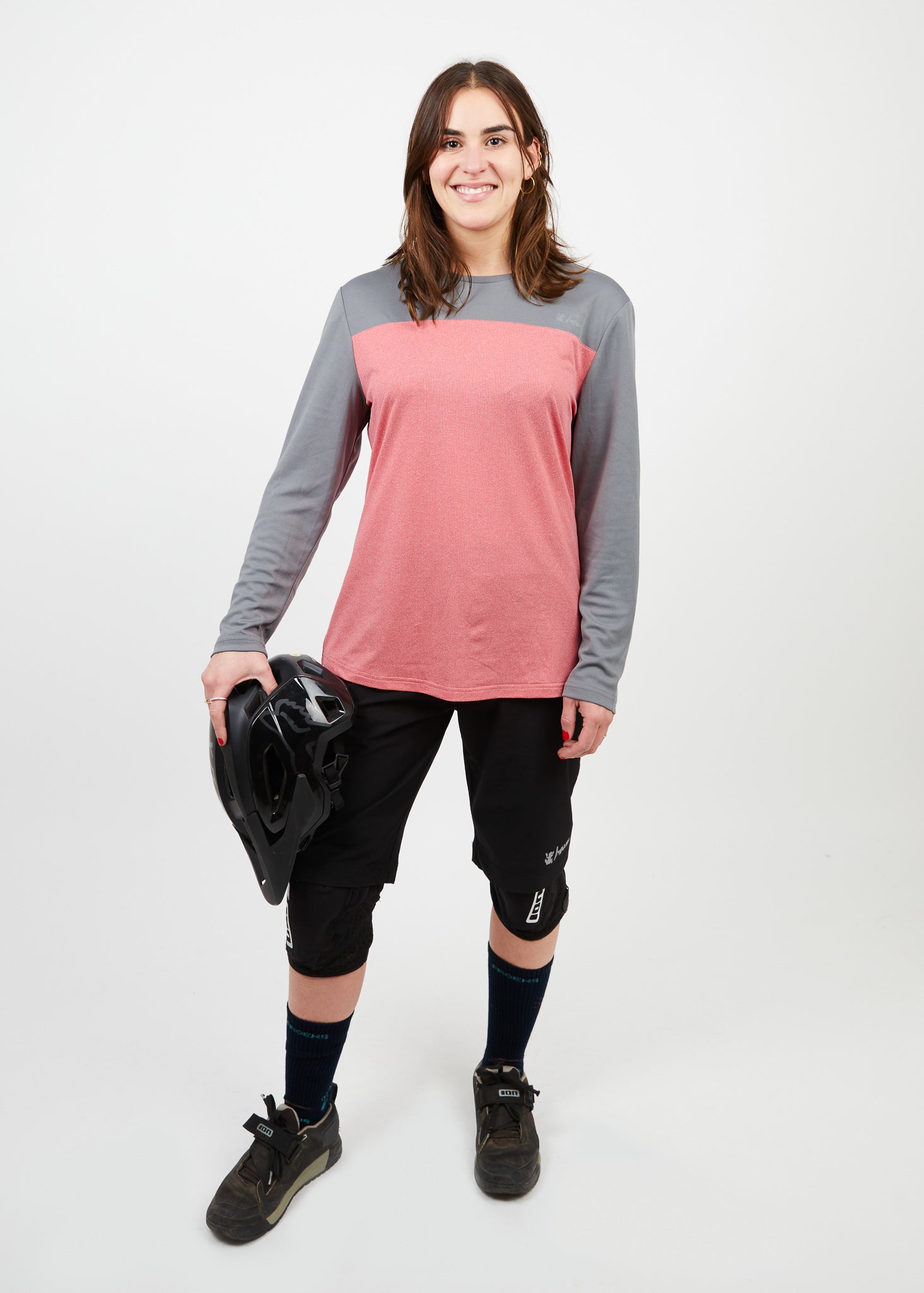 Polera manga larga mujer MTB rosado Poliéster reciclado – Froens