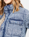 Chaqueta mujer Bomber Quilted azul